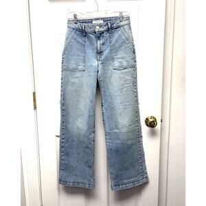 Fidelity Denim Jeans Joni Light Wash Wide Leg High Waist Women’s Size 25